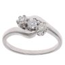 18ct White Gold 0.30ct Brilliant Cut Diamond Trilogy Ring
