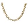 9ct Yellow Gold Patterned and Plain Belcher Chain 24"