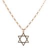 9ct Yellow Gold Star Of David Pendant And Chain 24"