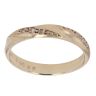 9ct Yellow Gold 0.05ct Diamond Twist Wedding Band 3mm