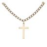 9ct Yellow Gold Cross Pendant and Chain 22"