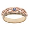 9ct Yellow and Rose Gold Blue Gemstone Annwyl Clogau Ring