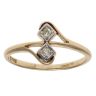 18ct Yellow Gold 0.05ct Diamond Two Stone Ring