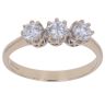 9ct Yellow Gold Cubic Zirconia Three Stone Ring