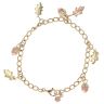 9ct Yellow and Rose Gold Clogau Oak Charm Bracelet 7"