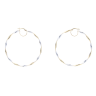 14ct Yellow And White Gold Twist Hoop Earrings