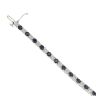 9ct White Gold 0.24ct Diamond and Sapphire Tennis Bracelet 7"