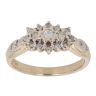 9ct Yellow Gold 0.25ct Brilliant Cut Diamond Cluster Ring