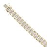 9ct Yellow Gold Cubic Zirconia Watch Style Bracelet 8"