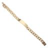 9ct Yellow Gold Curb ID Bracelet 8"