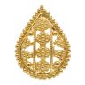 22ct Yellow Gold Patterned Pear Shape Nose Stud