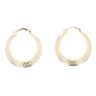 9ct Yellow Gold Greek Key Pattern Creole Earrings