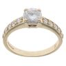 9ct Yellow Gold Moissanite Ring