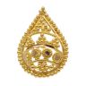 22ct Yellow Gold Patterned Pear Shape Nose Stud