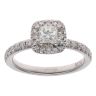 18ct White Gold 0.70ct Princess And Brilliant Cut Diamond Cluster Ring