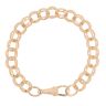 9ct Yellow Gold Heart Patterned Belcher Bracelet 6.5"