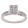 18ct White Gold 0.75ct Princess and Brilliant Cut Cluster Ring