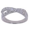 18ct white Gold 0.95ct Brilliant Cut Diamond Crossover Ring