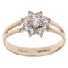 9ct Yellow Gold Cubic Zirconia Cluster Ring