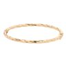 9ct Yellow Gold Twist Patterned Hinged Bangle