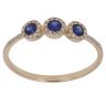 18ct Yellow Gold 0.20ct Diamond and Sapphire Cluster Ring