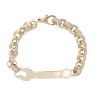 9ct Yellow Gold Cubic Zirconia Spanner Belcher Bracelet 6"
