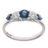 18ct White Gold 0.33ct Brilliant Cut Diamond and Sapphire Five Stone Eternity Ring
