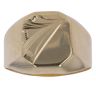 14ct Yellow Gold Octagon Patterned Signet Ring