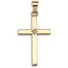 9ct Yellow Gold 0.05ct Diamond Cross