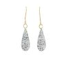 9ct Yellow Gold Crystalique Teardrop Drop Earrings