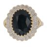9ct Yellow Gold 0.12ct Diamond and Sapphire Cluster Ring