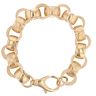 9ct Yellow Gold Patterned and Plain Belcher Bracelet 9"