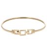 9ct Yellow Gold Square Hinged Bangle