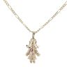 9ct Yellow Gold Multi Gemstone Schoolgirl Pendant And Chain 18"