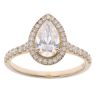 9ct Yellow Gold 1.75ct Pear And Brilliant Cut Lab Grown Diamond Cluster Ring