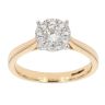 18ct Yellow Gold 0.50ct Diamond Cluster Ring