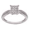 9ct White Gold 0.20ct Diamond Cluster Ring