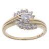 9ct Yellow Gold Cubic Zirconia Fancy Twist Ring