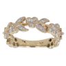 9ct Yellow Gold 0.30ct Diamond Foliate Band Ring