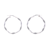 Silver Moondust Hoop Earrings by Icesia