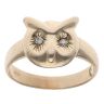 9ct Yellow Gold 0.05ct Diamond Owl Ring