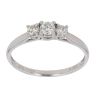 9ct White Gold 0.33ct Brilliant Cut Diamond Trilogy Ring
