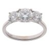 14ct White Gold 2.00ct Brilliant Cut Lab Grown Diamond Trilogy Ring