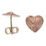 9ct Yellow and Rose Gold 0.02ct Brilliant Cut Diamond Heart Clogau Earrings