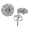 Silver Cubic Zirconia Knot Stud Earrings By Icesia