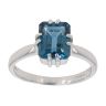 9ct White Gold Topaz Single Stone Ring