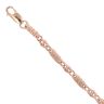 9ct Rose Gold Stars and Bars Bracelet 6.5"