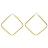 22ct Yellow Gold Square Hoop Earrings