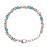 Unique & Co Stainless Steel Fancy Turquoise Bracelet 8.5"