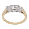 18ct Yellow Gold 0.33ct Princess Cut Diamond Cluster Ring